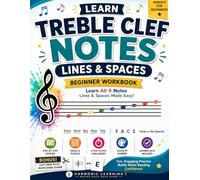 Treble Clef Note Reading Workbook for Beginners: Learn Lines and Spaces with Fun Activities, Mazes, Games, and Music Theory Practice for Kids and Students