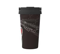 Treble Love and Music Mug de voyage isotherme en acier inoxydable pour eau chaude et froide, café et thé 500 ml