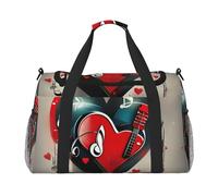Treble Love and Music Print Ample Space Sac de voyage fourre-tout 50 x 33 x 25,9 cm élégant pour salle de sport