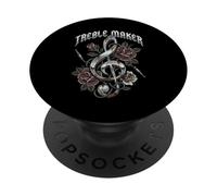 Treble Maker Funny Music Pun Rock Heavy Clef Art PopSockets PopGrip Adhésif