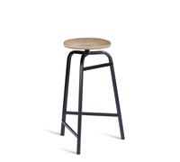 Treble Tabouret de bar chêne clair avec siège en cuir Northern - 7090018224430