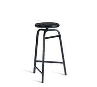 Treble Tabouret de bar noir avec siège en cuir Northern - 7090018224416
