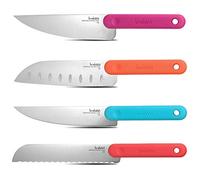 Trebonn - Lot de 4 couteaux de cuisine avec lames en acier inoxydable japonais. Poignées Soft-Touch antidérapantes. 1321104
