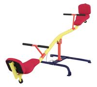 Trébuchet Rotatif - Sièges Dossiers Rembourrés - Max. 200kg - Acier Jaune