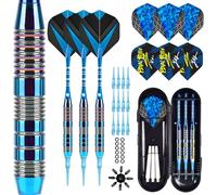 Trecynd - Fléchettes avec pointe en plastique pour cible électronique - Fléchettes souples professionnelles (Bleu profond)