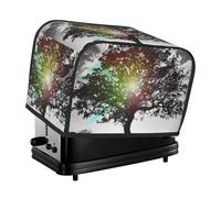 Tree Art Housse matelassée pour grille-pain 2 tranches de machine à pain - Housse de protection pour petit appareil - Lavable - Pour petit appareil de cuisine