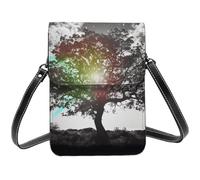 Tree Art Petit sac à bandoulière pour femme en cuir PU avec bandoulière