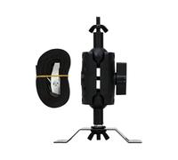 Tree Camera Strap Mount - ABS Steel 14.3x5.3cm | 360° Ball Head | Threaded Screw | Wildlife Observation Solar Light Farm Security Pole Attachment