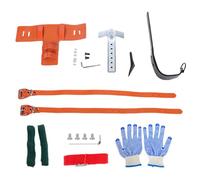 Tree Climbing Spike Set, Cowhide Leather Spurs, Adjustable Height Gear, Strong Anti-Slip Design, Heavy-Duty Safety Support, Compact Ideal for Trimming, Fruit Picking, Orchard, and Gardening Use