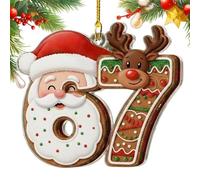Tree Decor - Number Shape Long Lasting Pendant for Teen Girl Home Party Birthday Celebration, Acrylic Christmas Tree Ornaments with Design, Ornament Accessory for Holiday Window Door Wall 3.15in