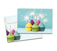 Tree-Free Greetings Carte d'anniversaire espagnole respectueuse de l'environnement fabriquée aux États-Unis 100 % papier recyclé 12,7 x 17,8 cm Cumpleanos Cupcakes (GO64625)