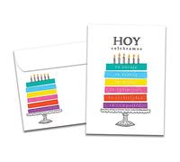 Tree-Free Greetings Carte d'anniversaire espagnole respectueuse de l'environnement fabriquée aux États-Unis 100 % papier recyclé 12,7 x 17,8 cm Gâteau Cumpleanos (GO64623)