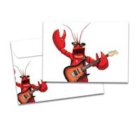 Tree-Free Greetings Carte d'anniversaire - Motifs artistiques - 1 carte + enveloppe assortie - Fabriqué aux États-Unis - Papier 100 % recyclé - 12,7 x 17,8 cm - Homard (VO69660)