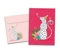 Tree-Free Greetings Carte d'anniversaire - Motifs artistiques - 1 carte + enveloppe assortie - Fabriqué aux États-Unis - Papier 100 % recyclé - 12,7 x 17,8 cm - Animal de fête intérieur (VO69656)