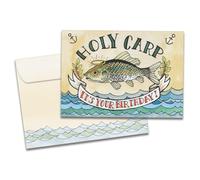 Tree-Free Greetings Carte d'anniversaire - Motifs artistiques - 1 carte + enveloppe assortie - Fabriqué aux États-Unis - Papier 100 % recyclé - 12,7 x 17,8 cm - Carpe sacrée (VO69639)