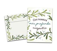 Tree-Free Greetings Carte de vœux de condoléances espagnoles respectueuse de l'environnement fabriquée aux États-Unis 100 % papier recyclé 12,7 x 17,8 cm Simpatia Vines (GO64633)