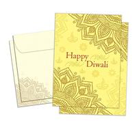 Tree-Free Greetings Diwali GT61506 Lot de 2 cartes respectueuses de l'environnement, fabriqués aux États-Unis, papier 100 % recyclé, 12,7 x 17,8 cm, Happy and Bright Diwali