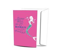 Tree-Free Greetings EcoNotes Lot de 12 cartes de vœux « Be A Sirène » avec enveloppes 10,2 x 15,2 cm (FS56246)