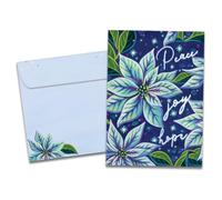 Tree-Free Greetings Lot de 10 enveloppes assorties - Respectueux de l'environnement - Fabriqué aux États-Unis - Papier 100 % recyclé - 12,7 x 17,8 cm - Poinsettia étincelante (HB54441)