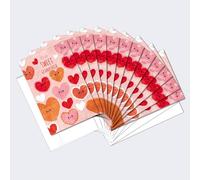 Tree-Free Greetings Lot de 12 cartes de Saint-Valentin, respectueuses de l'environnement, fabriquées aux États-Unis, papier 100 % recyclé, ECOnotes, 10,2 x 15,2 cm, cœurs heureux (FS64389)