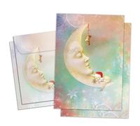 Tree-Free Greetings Lot de 2 cartes de vœux de Noël avec enveloppes assorties, respectueuses de l'environnement, fabriquées aux États-Unis, papier 100 % recyclé, 12,7 x 17,8 cm, Noël Dreams (GT64250)