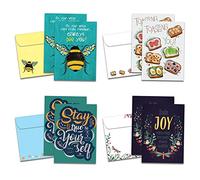 Tree-Free Greetings Lot de 8 cartes de remise de diplôme avec enveloppes assorties, respectueux de l'environnement, fabriqué aux États-Unis, papier 100 % recyclé, 12,7 x 17,8 cm, True to You (GA60113)