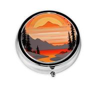 Tree Hills and Riversa Petite boîte à médicaments à trois compartiments qui peut être placée dans votre poche ou votre sac à main et peut stocker des vitamines.