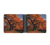 Tree in The Fall Portefeuille en cuir double face avec différentes images