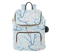 Tree Love Sac à dos simple bleu pastel pour femme Sac à dos de voyage décontracté pour le travail, le sport, les voyages