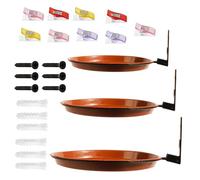 Tree Mounted Bird Feeder, Bath Tray Set, 3-Piece Water and Food Bowls, Outdoor Decor, Easy Installation, Ideal for Garden, Balcony, Lawn, Patio, Wall, Trees, Fence, 15cm
