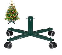 Tree Nest Pied de Sapin de Noel Artificiel Support Sapin de Noel Mobile avec roulettes Pied pour Sapin de Noel Jusqu'à 250 cm Vert - Movable