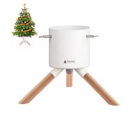 Tree Nest Pied de Sapin de Noël Support Pied de Sapin avec Réserve d'eau - Cosmopolitan Christmas Tree Stand pour Sapin jusqu'à 1.5m, Tronc de 3 à 9 cm Blanc