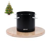 Tree Nest Pied de Sapin de Noël Support Pied de Sapin avec Réserve d'eau - Moonlight Christmas Tree Stand pour Sapin jusqu'à 2m, Tronc de 3 à 9 cm Noir