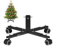 Tree Nest Support mobile avec roulettes pour pied de sapin de Noël artificiel de 1,8 m Noir