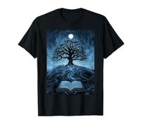 Tree Night Wisdom Knowledge Deep Learning Cosmic Insight T-Shirt