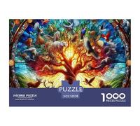 Tree of Life 1000 Pièces Puzzle Jeu Puzzles Classiques Impossible Puzzle Papier Jeu Éducatif pour Adultes Et Enfants 52x38cm/1000pcs