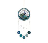 Tree of Life Chakra Gem Stones Healing Crystals Hanging Ornament Heart Wind Chimes Agate Slice Quartz Suncatcher Home Wall