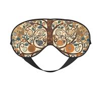 Tree of Life Masque de sommeil pour homme et femme - Masque pour les yeux double face avec sangle réglable, doux et soyeux, bloque la lumière et respirant, pour voyage, sieste, travail de nuit, yoga