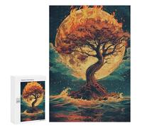 Tree of Life on Fire Puzzle 1000 Pièces Educa Jouet en Bois Cadeau Unique Décoration Intérieure Jeu Éducatif Challenge Toy Adultes Et Enfants À Partir De 14 Ans 300 PCS