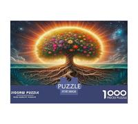 Tree of Life Puzzle 1000 Pieces Cadeau Unique Jeu Éducatif Défi Jouet À De Qualité Supérieure Peinture Art pour Adultes Et Enfants À Partir De 14 Ans 38x26cm/1000pcs