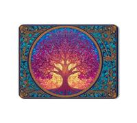 Tree of Life Tapis de séchage à vaisselle pour comptoir de cuisine, mosaïque colorée en caoutchouc absorbant, tapis de séchage artistique en cuir synthétique pour comptoir de cuisine, décoration