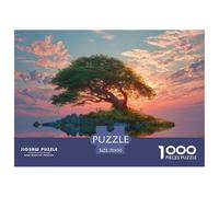 Tree on an Island 1000 Pièces Carton Extra-épais Coffret De Puzzles Lonely Tree Stimulant Et Éducatif Jeu Créatif Puzzles pour Adultes Et Enfants 70x50cm/1000pcs