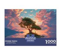 Tree on an Island 1000 Pièces Carton Extra-épais Coffret De Puzzles Small Island Stimulant Et Éducatif Défi Unique Puzzles pour Adultes Et Enfants 38x26cm/1000pcs
