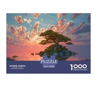Tree on an Island 1000 Pièces Carton Extra-épais Lot de Puzzles Small Island Stimulant Et Éducatif Défi Unique Puzzles As Birthday Gifts 52x38cm/1000pcs