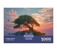 Tree on an Island 1000 Pièces Carton Premium Coffret De Puzzles Lonely Tree Stimulant Et Éducatif Défi Unique Puzzles As Birthday Gifts 52x38cm/1000pcs