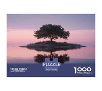 Tree on an Island 1000 Pièces Carton Premium Lot de Puzzles Lonely Tree Anti-Stress Jeu Créatif Puzzles As Birthday Gifts 70x50cm/1000pcs