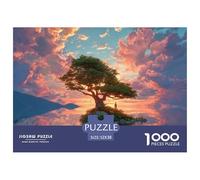 Tree on an Island 1000 Pièces Carton Premium Lot de Puzzles Small Island Stimulant Et Éducatif Jeu Créatif Puzzles As Birthday Gifts 52x38cm/1000pcs