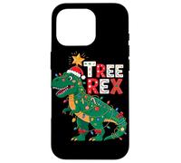 Tree Rex Christmas Costume T-Rex Dinosaur Xmas Light Family Coque pour iPhone 16 Pro