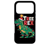 Tree Rex Christmas Costume T-Rex Dinosaur Xmas Light Family Coque pour iPhone 17 Pro