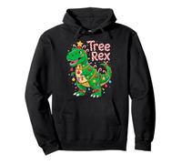 Tree Rex Christmas Costume T-Rex Dinosaur Xmas Light Family Sweat à Capuche
